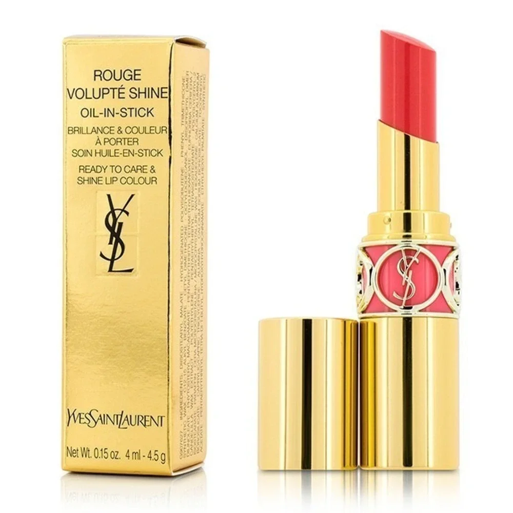 Yves Saint Laurent YSL Rouge Volupte Shine Lipstick 41 Corail A Porter NEW RARE